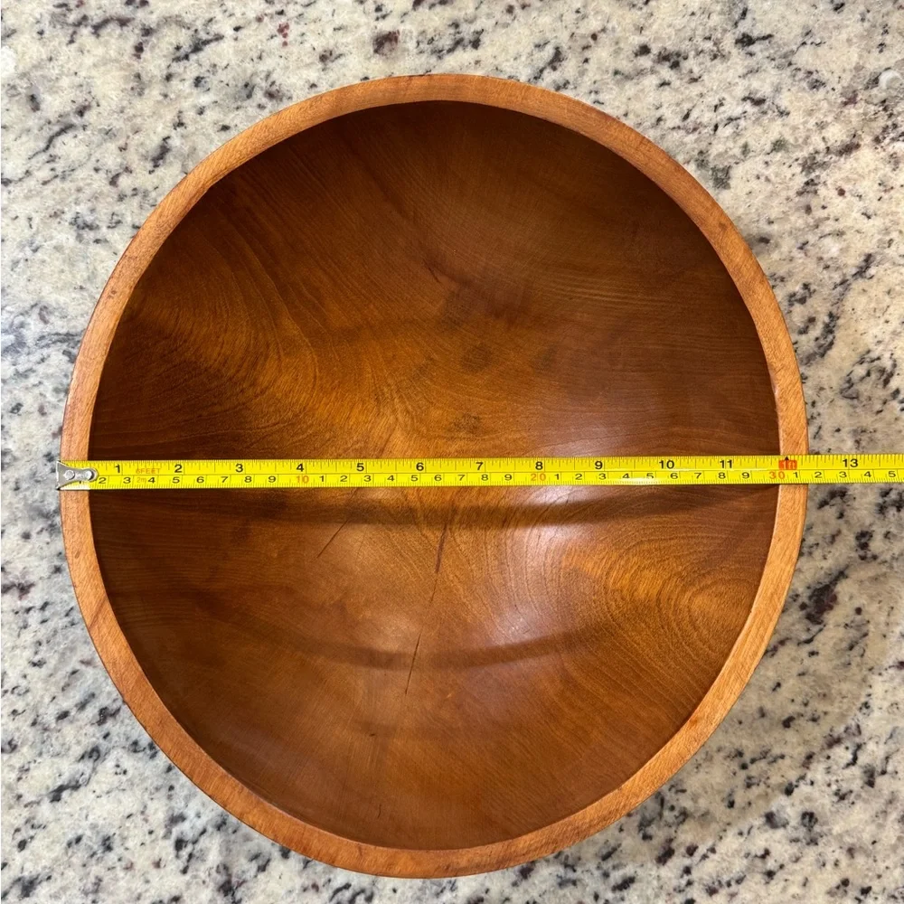 Vintage Wooden Salad Bowl Set - Picture 13 of 16